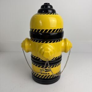 Core & Main 2024 Being ProActive Yellow & Black Fire Hydrant Cookie/Doggie Jar